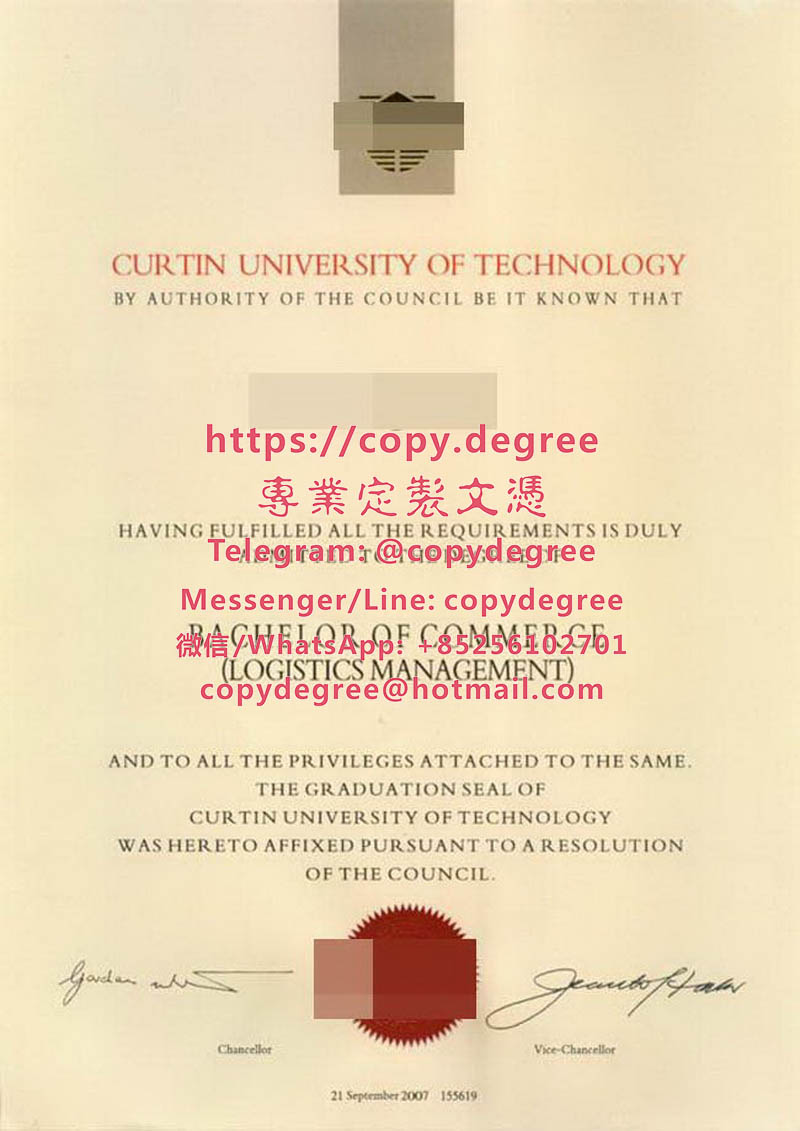 科延科技大學學位​​證書樣本|代辦科延科技大學文憑學位證書|Curtin Universi