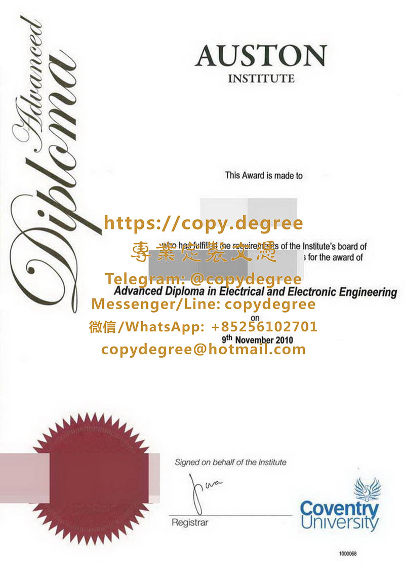 澳世敦管理及科技學院文憑證書範本|制作澳世敦管理及科技学院毕业证书|Aus