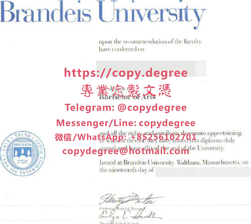 布蘭德斯大學學位證書範本|代辦布蘭德斯大學畢業證書|制作布兰德斯大学文凭