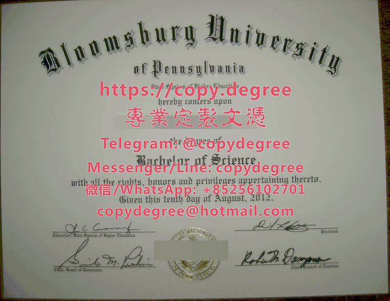 賓州布魯姆斯堡大學文憑模板|製作賓州布魯姆斯堡大學畢業證書|代办宾州布鲁