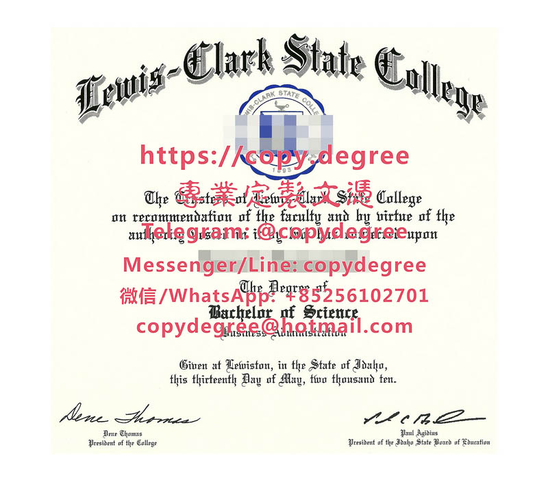 路易斯-克拉克州立大學文憑範本|製作路易斯-克拉克州立大學畢業證書|办理路
