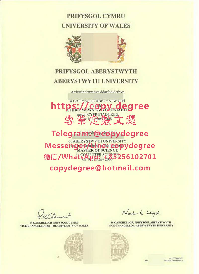 阿伯里斯特維斯大學文憑樣本|製作阿伯里斯特維斯大學畢業證書|代办阿伯里斯