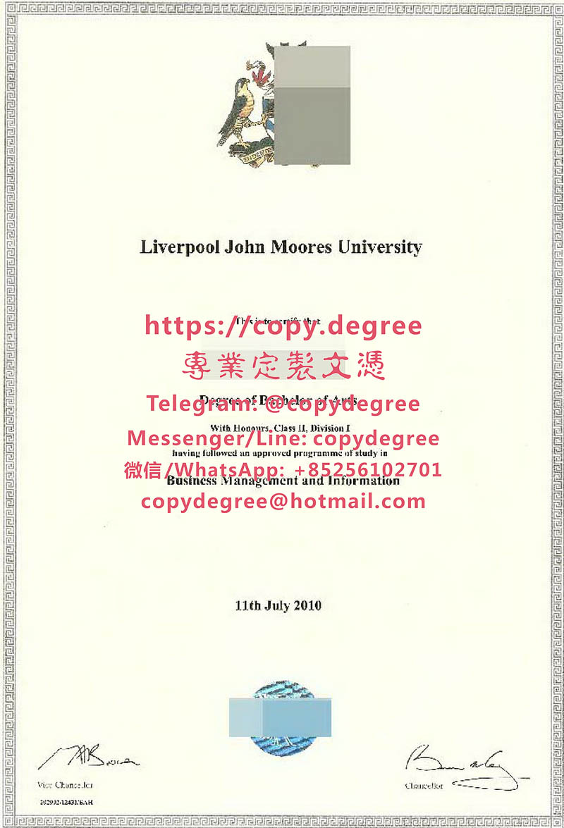 利物浦約翰摩爾大學文憑樣本|製作利物浦約翰摩爾大學畢業證書|代办利物浦约