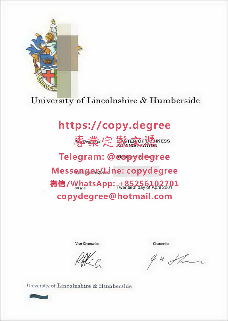 林肯大學學位證書範本