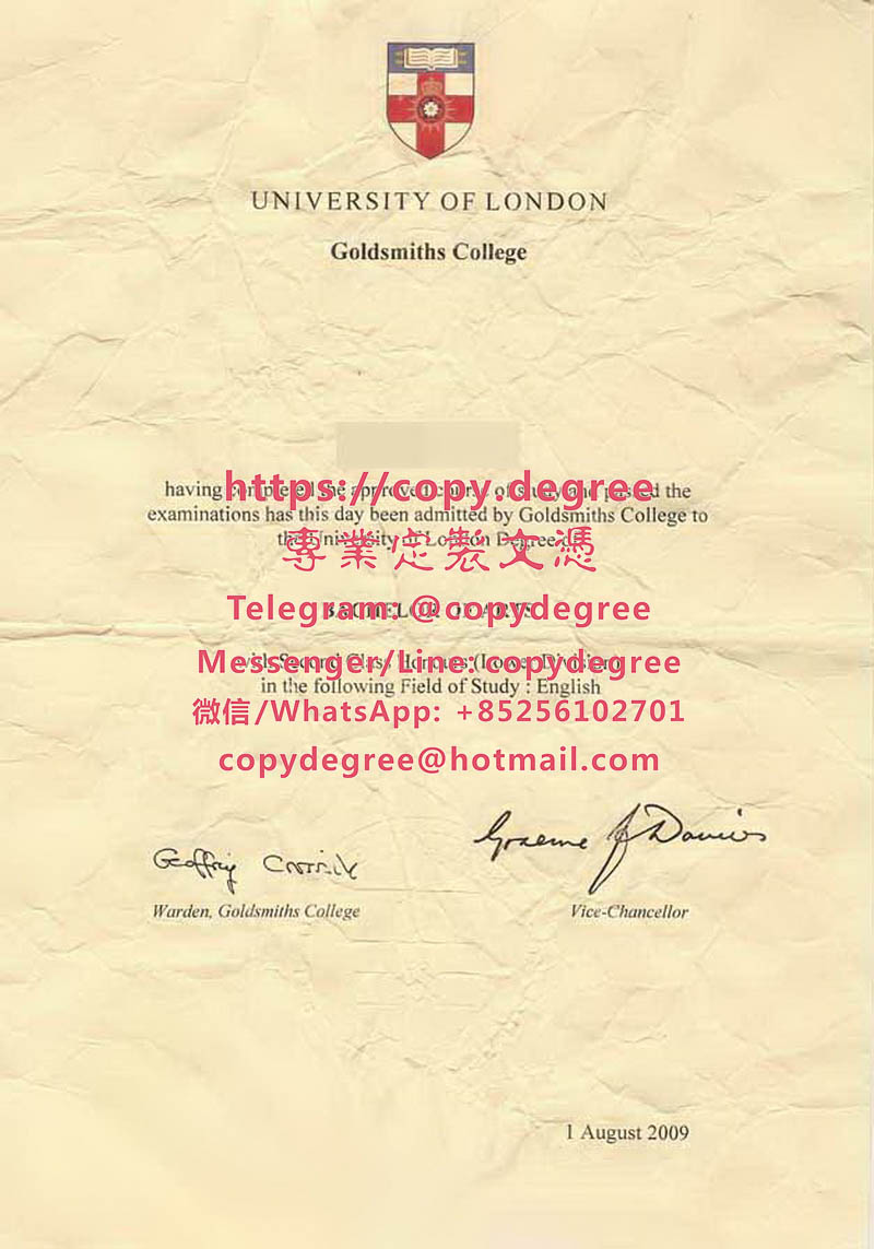 倫敦大學金史密斯學院文憑樣本|辦理倫敦大學金史密斯學院畢業證書|制作伦敦