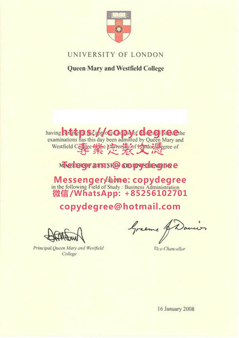 倫敦大學瑪莉皇后學院文憑樣本|製作倫敦大學瑪莉皇后學院畢業證書|代办伦敦