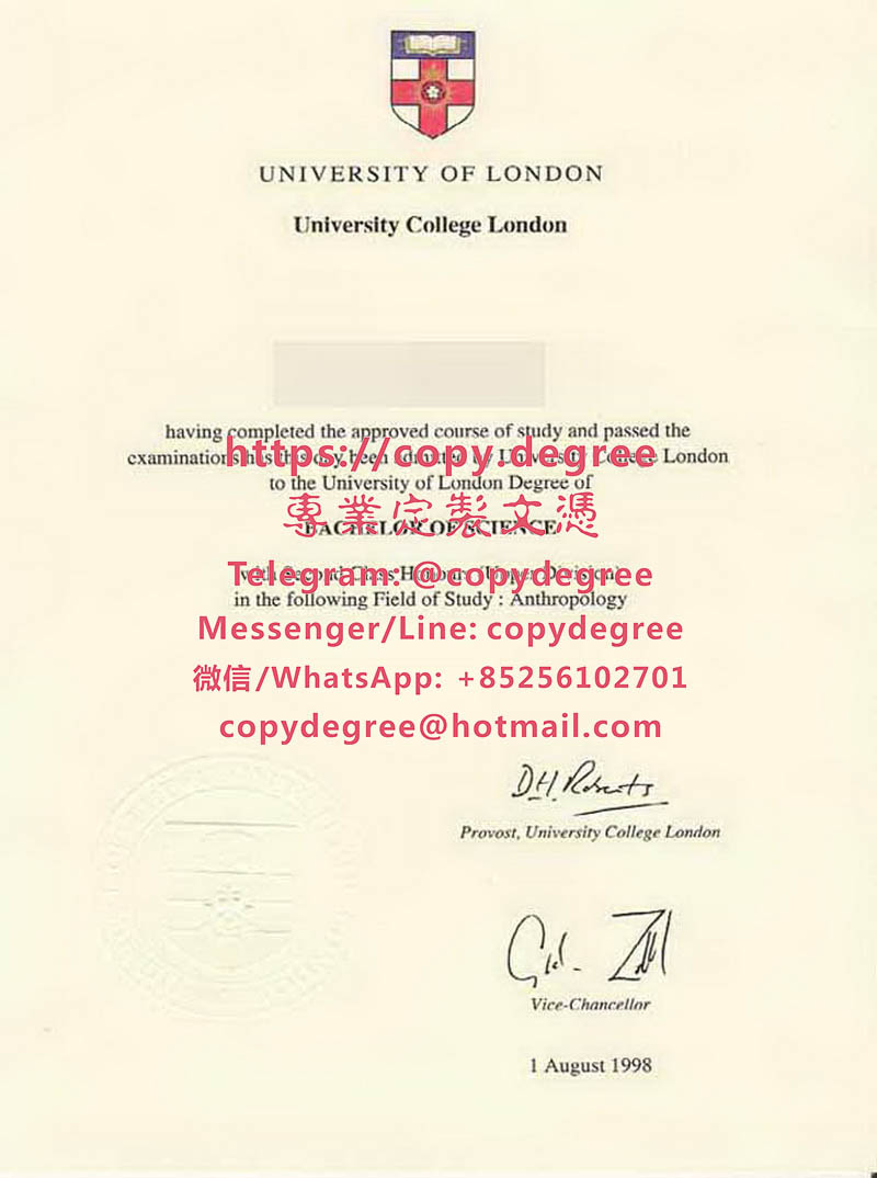 倫敦大學學院文憑範本|辦理倫敦大學學院畢業證書|制作伦敦大学学院博士硕士