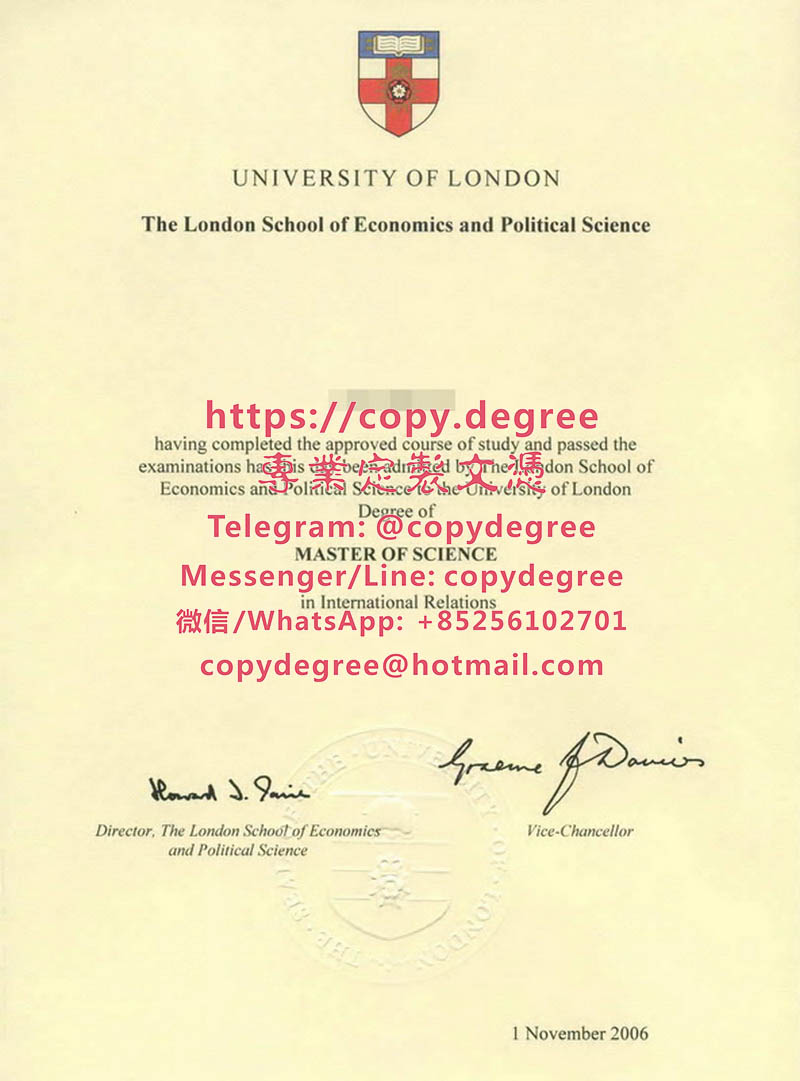 倫敦政治經濟學院碩士學位證書範本|辦理倫敦政治經濟學院畢業證書|制作伦敦