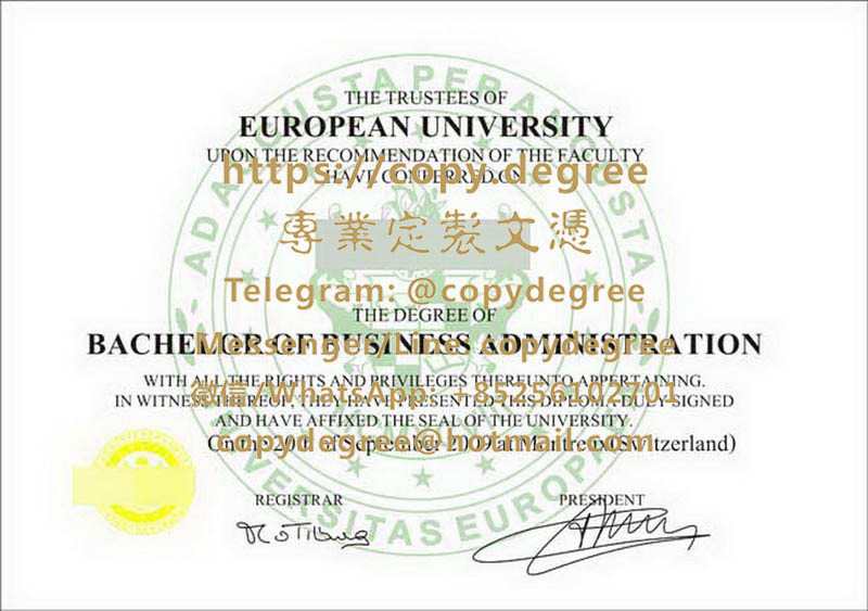 歐洲大學文憑樣本