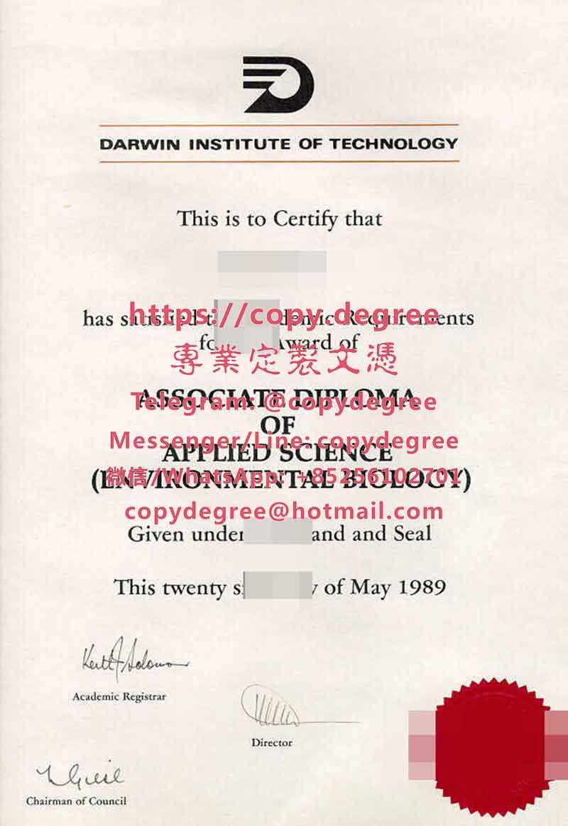 达尔文技术学院文凭样本|辦理達爾文技術學院學士學位證書|製作達爾文技術學