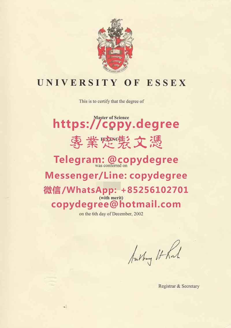 埃塞克斯大学文凭样板|办理埃塞克斯大学博士硕士文凭|定制埃塞克斯大學畢業