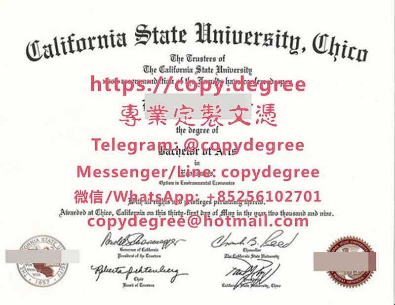加州州立大学奇科分校文凭样板