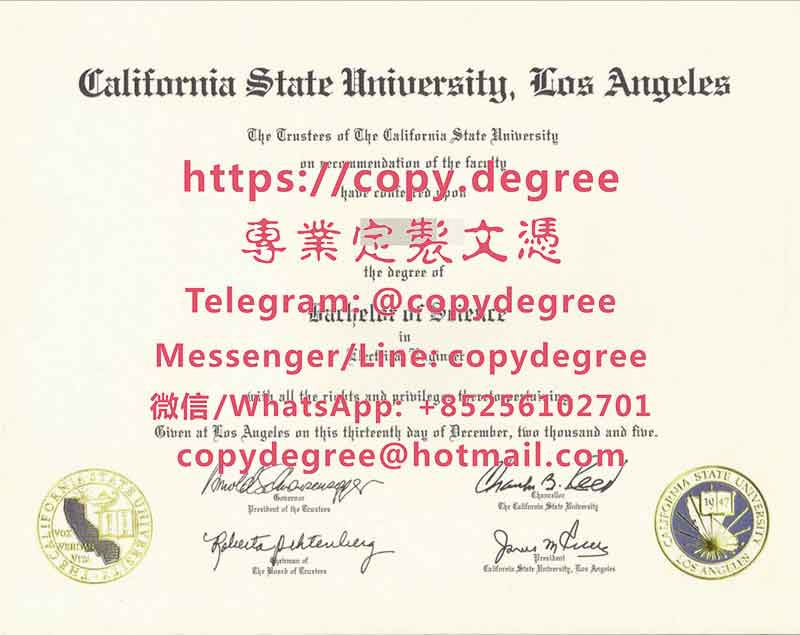 加利福尼亚大学洛杉矶分校文凭模板