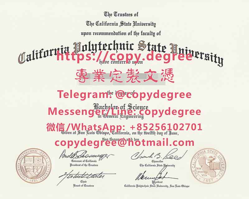 加州州立理工大学文凭范本