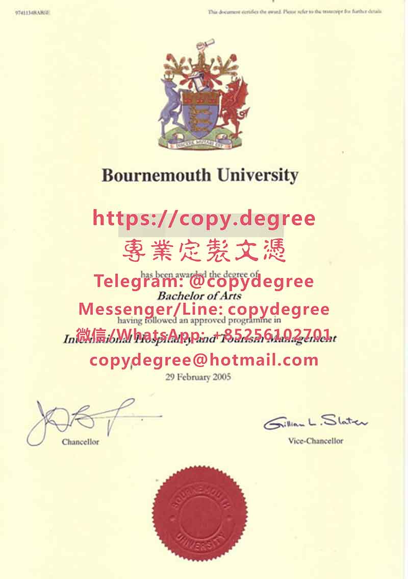 伯恩茅斯大学文凭模板|办理伯恩茅斯大学博士硕士文凭|製作伯恩茅斯大學畢業
