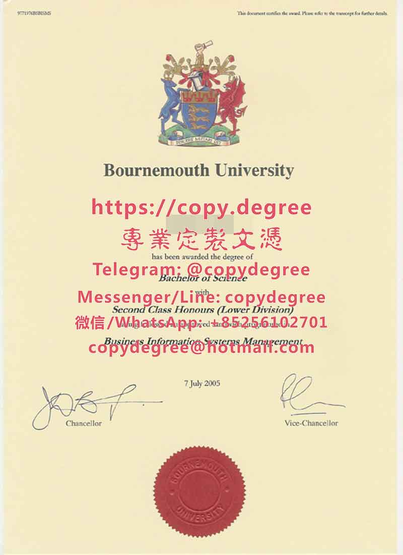 伯恩茅斯大学学位证书范本|办理伯恩茅斯大学博士硕士学位证书|定制伯恩茅斯