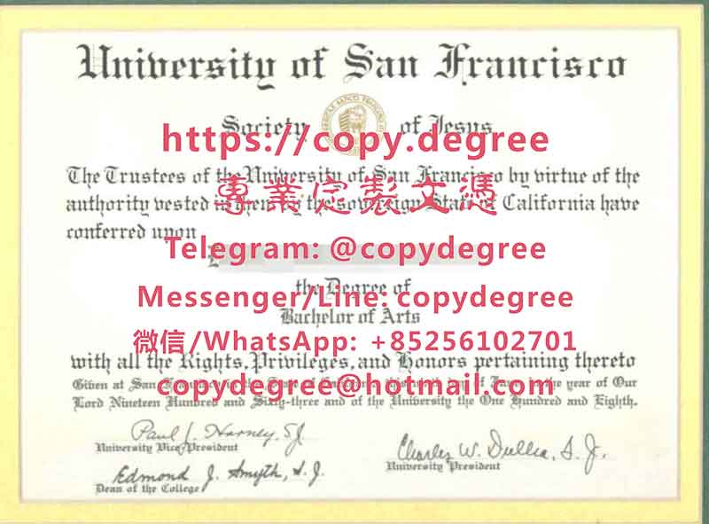 美国旧金山大学文凭样板|办理美国旧金山大学毕业证书|製作美國舊金山大學成
