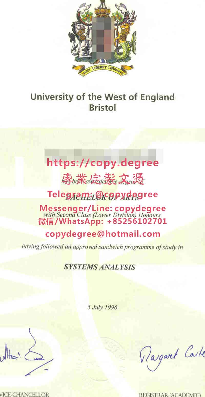 西英格蘭大學文憑樣板|定制西英格蘭大學博士碩士文憑|製作西英格蘭大學畢業